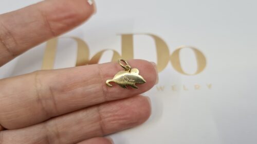 Ciondolo Charm DoDo a forma di Topo "Non mi scappi" in Oro 18 kt Gr 2