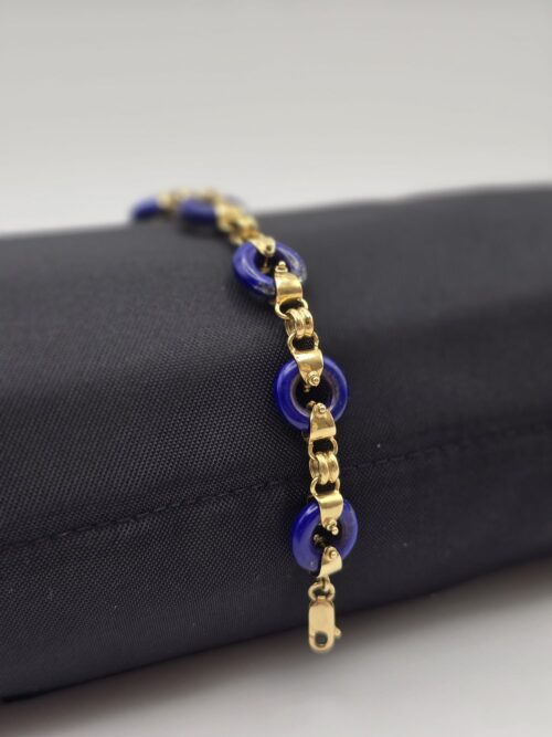 Bracciale Oro Giallo 18 Kt e Lapislazzuli