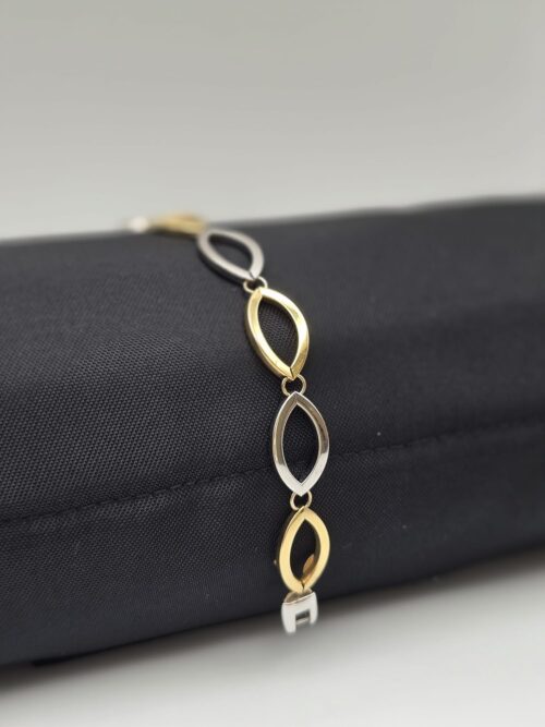 Bracciale Oro Giallo e Oro Bianco 18 Kt