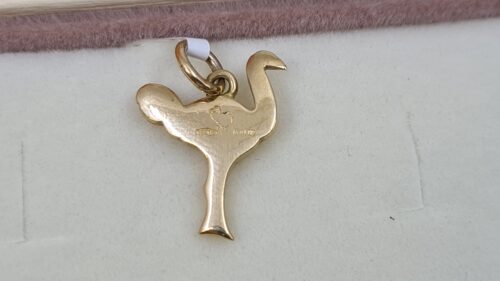 Ciondolo Charm DoDo a forma di Struzzo " Non far finta di niente " 2 gr circa in Oro 18 kt