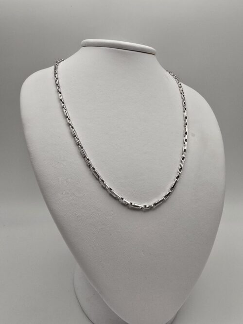 Collana Uomo Oro Bianco 18 Kt