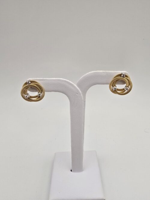 Orecchini firmati Marco Bicego in Oro Giallo 18 Kt con Diamanti