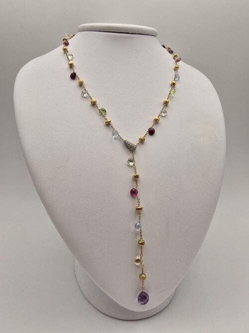 Collana Marco Bicego a cravatta con Gemme e Diamanti