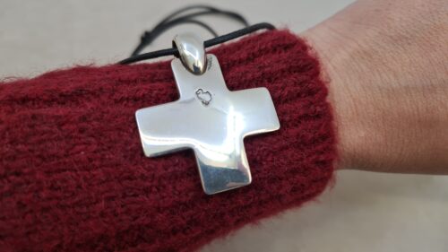 Ciondolo Croce Dodo in Argento 925