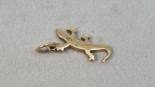 Ciondolo Charm DoDo a forma di GECO in Oro 18 kt 2 gr circa "SCALDAMI"